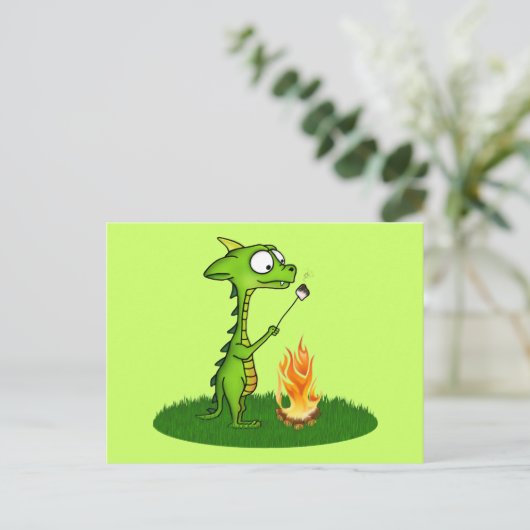 Dragon Fire Briefkaart (Staand voorkant)