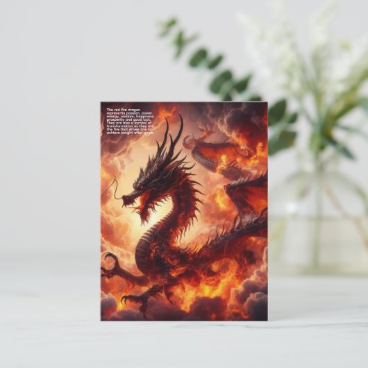 Dragon Fire Briefkaart (Staand voorkant)