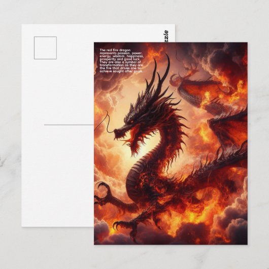Dragon Fire Briefkaart (Voorkant / Achterkant)