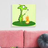 Dragon Fire Canvas Afdruk (Insitu (Woonkamer))