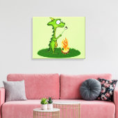 Dragon Fire Canvas Afdruk (Insitu (Woonkamer))