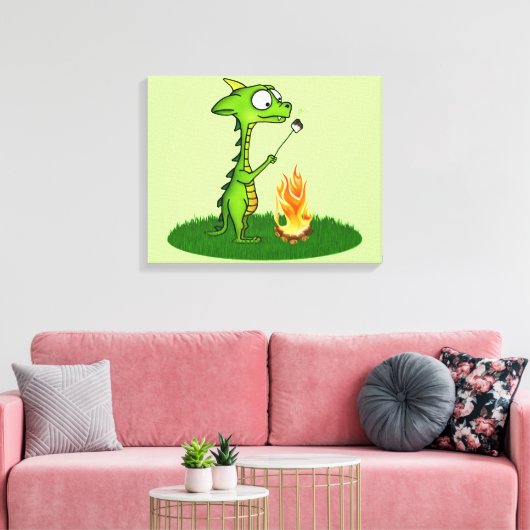 Dragon Fire Canvas Afdruk (Insitu (Woonkamer))