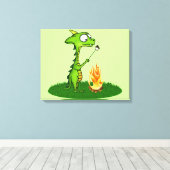 Dragon Fire Canvas Afdruk (Insitu (Houten vloer))