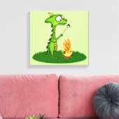 Dragon Fire Canvas Afdruk (Insitu (Woonkamer))