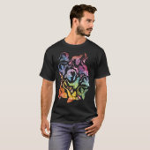 Dragon Fire Dark Rainbow T-shirt (Voorkant volledig)
