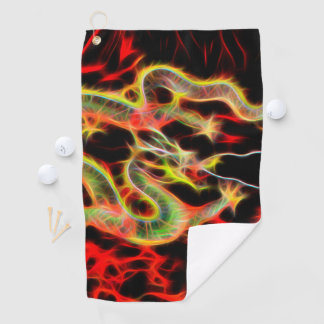 Dragon Fire Decor op een Golfhanddoek