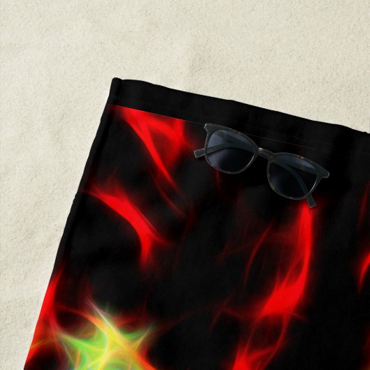 Dragon Fire Decor op een Strandlaken (In situ)