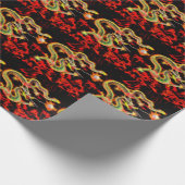 Dragon Fire decor op Lucky Energy Cadeaupapier (Hoek)