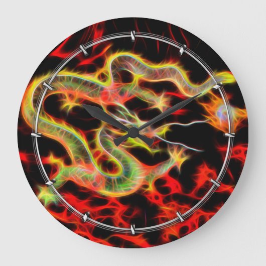 Dragon Fire decor op Lucky Energy Grote Klok (Voorkant)