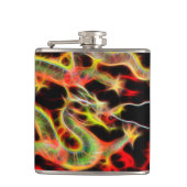 Dragon Fire decor op Lucky Energy Heupfles (Voorkant)