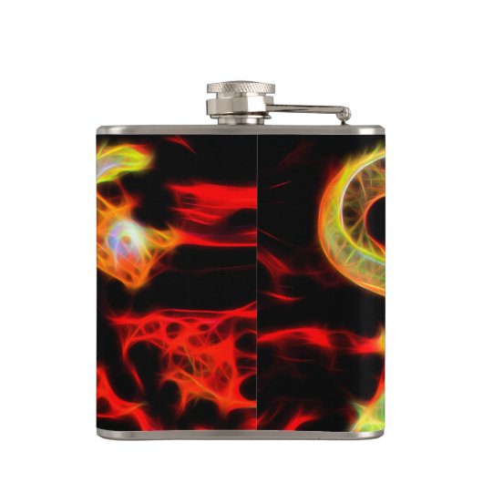 Dragon Fire decor op Lucky Energy Heupfles (Achterkant)