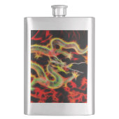 Dragon Fire decor op Lucky Energy Heupfles (Voorkant)