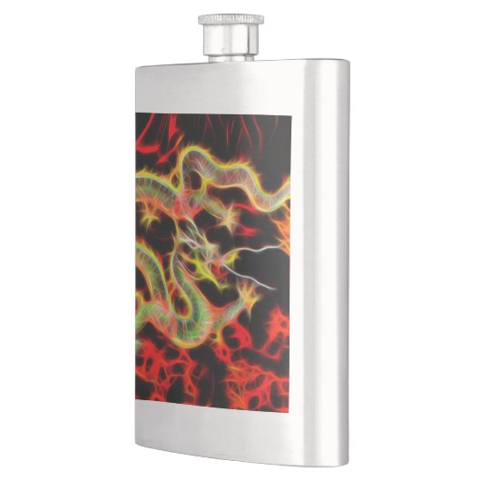 Dragon Fire decor op Lucky Energy Heupfles (Links)