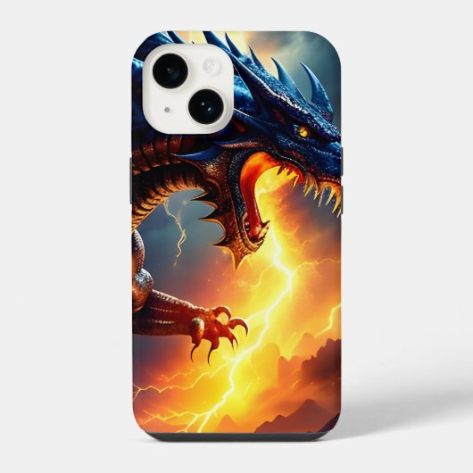 Dragon Fire Lightning Fight 2 iPhone Hoesje (Achterkant)