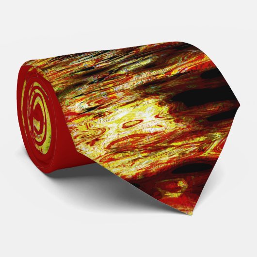 Dragon & Fire Mythische Fantasy Kunstwerk Stropdas (Opgerold)