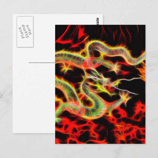 Dragon Fire on Lucky Energy Briefkaart (Voorkant / Achterkant)