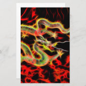 Dragon Fire on Lucky Energy Briefpapier (Voorkant / Achterkant)