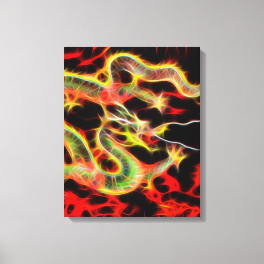 Dragon Fire on Lucky Energy Canvas Afdruk (Voorkant)
