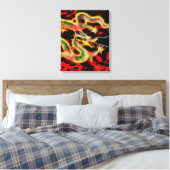 Dragon Fire on Lucky Energy Canvas Afdruk (Insitu (Slaapkamer))