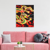 Dragon Fire on Lucky Energy Canvas Afdruk (Insitu (Woonkamer))