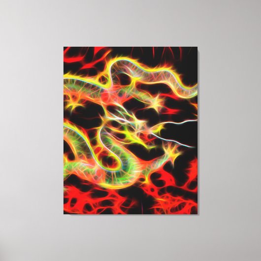 Dragon Fire on Lucky Energy Canvas Afdruk (Voorkant)