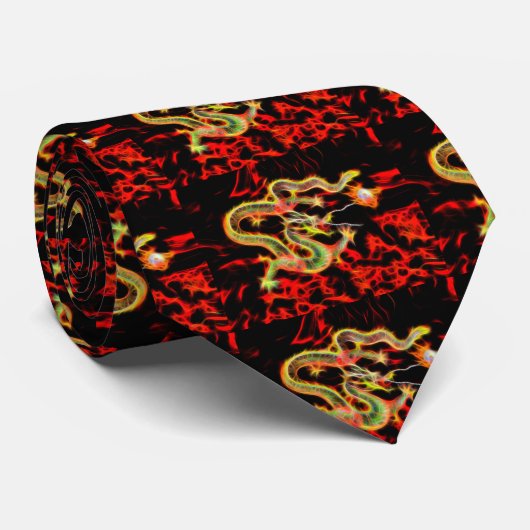 Dragon Fire on Lucky Energy Stropdas (Opgerold)