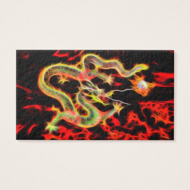 Dragon Fire on Lucky Energy Visitekaartjes (Voorkant)