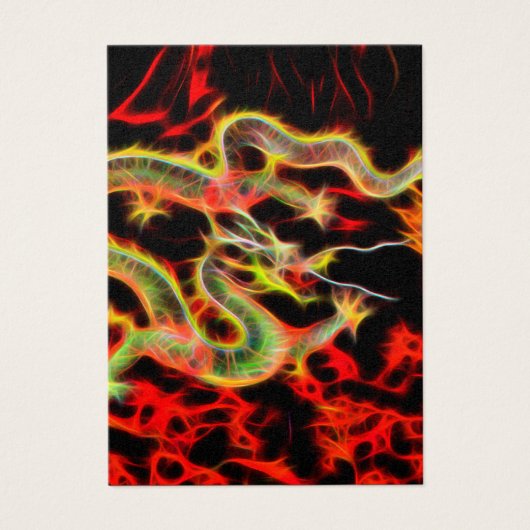Dragon Fire on Lucky Energy Visitekaartjes (Voorkant)