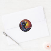 Dragon Fire Ronde Sticker (Envelop)