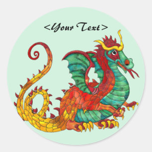 Dragon Fire Ronde Sticker