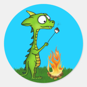Dragon Fire Ronde Sticker