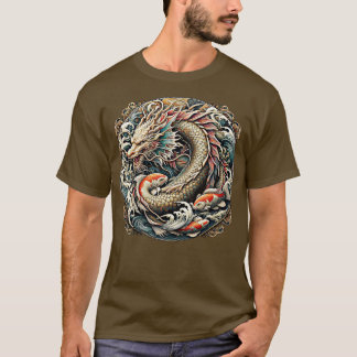 Dragon Fish Tattoo stijl T-shirt