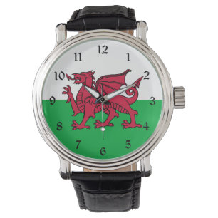 Dragon Flag of Wales, Celtic Welsh National Flag Horloge