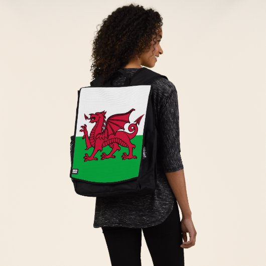 Dragon Flag of Wales, Celtic Welsh National Flag Rugtassen (Gedragen)