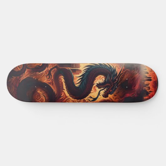 Dragon flame skate persoonlijk skateboard (Horizontaal)