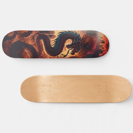 Dragon flame skate persoonlijk skateboard (Horizontaal)