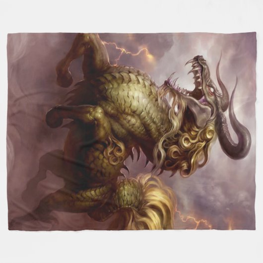 DRAGON FLEECE DEKEN (Voorkant (Horizontaal))