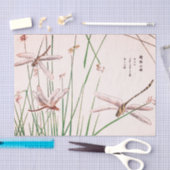 DRAGON FLES MET GRAS-weefselpapier Tissuepapier (Craft)