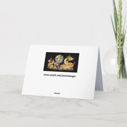 Dragon Float wenskaart Kaart (Achterkant)
