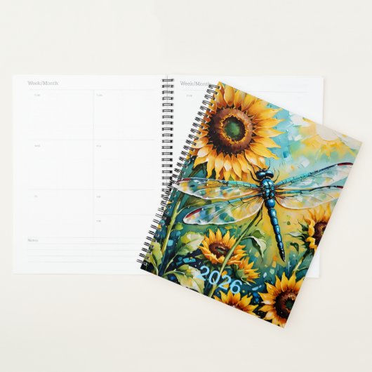 Dragon Fly. Een grillige Dragon Fly. Zonnebloemen Planner (Display)