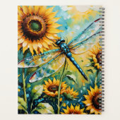 Dragon Fly. Een grillige Dragon Fly. Zonnebloemen Planner (Achterkant)