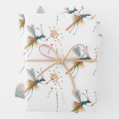 Dragon Fly Fairy kerstcadeaupapier Inpakpapier Vel (In situ)