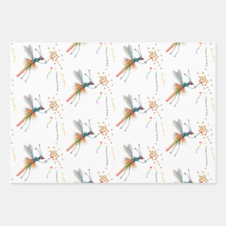 Dragon Fly Fairy kerstcadeaupapier Inpakpapier Vel