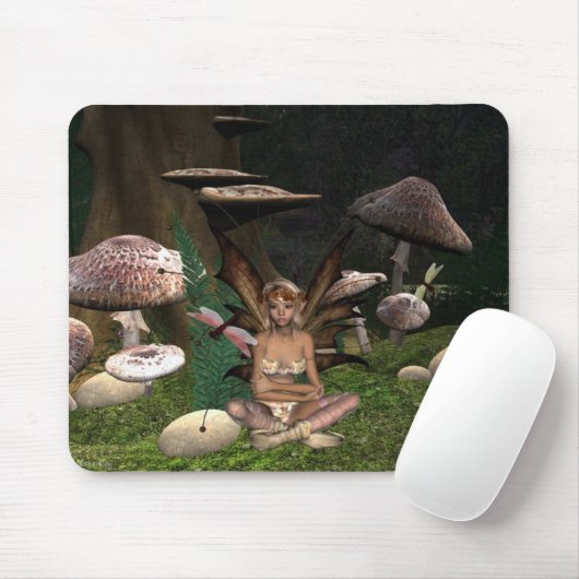 Dragon fly Fairy mousepad Muismat (Met muis)