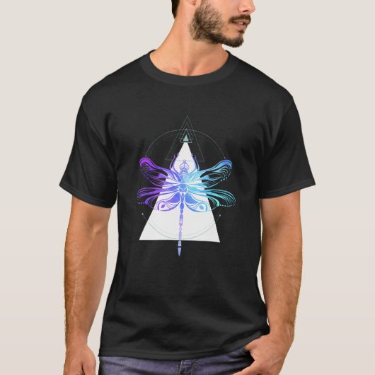 Dragon Fly Insect Natuur Geometric T-shirt (Voorkant)