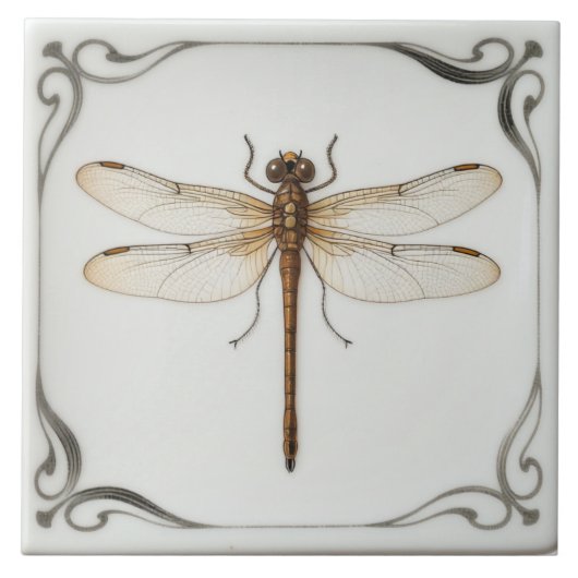 Dragon Fly Insecten Keramische Tegel Tegeltje (Voorkant)