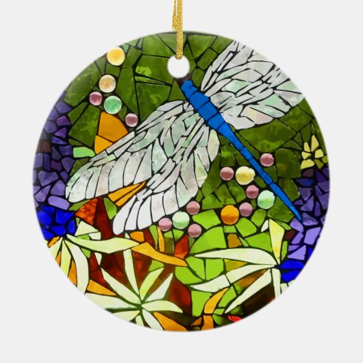 dragon-fly, libélula keramisch ornament (Achterkant)