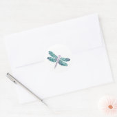 Dragon Fly Ronde Sticker (Envelop)