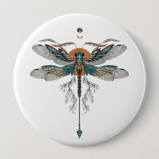 Dragon Fly Tattoo Ronde Button 4,0 Cm
