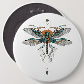 Dragon Fly Tattoo Ronde Button 6,0 Cm (Voorkant /achterkant)